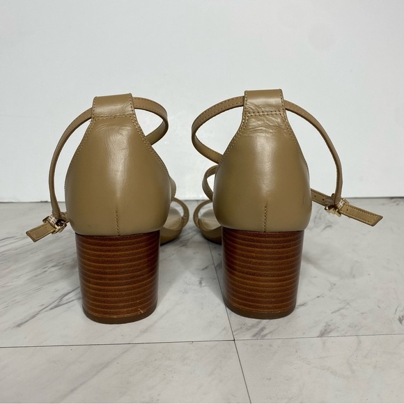 Michael Kors Serena Tan Leather Heeled Sandal 7M - Picture 3 of 15